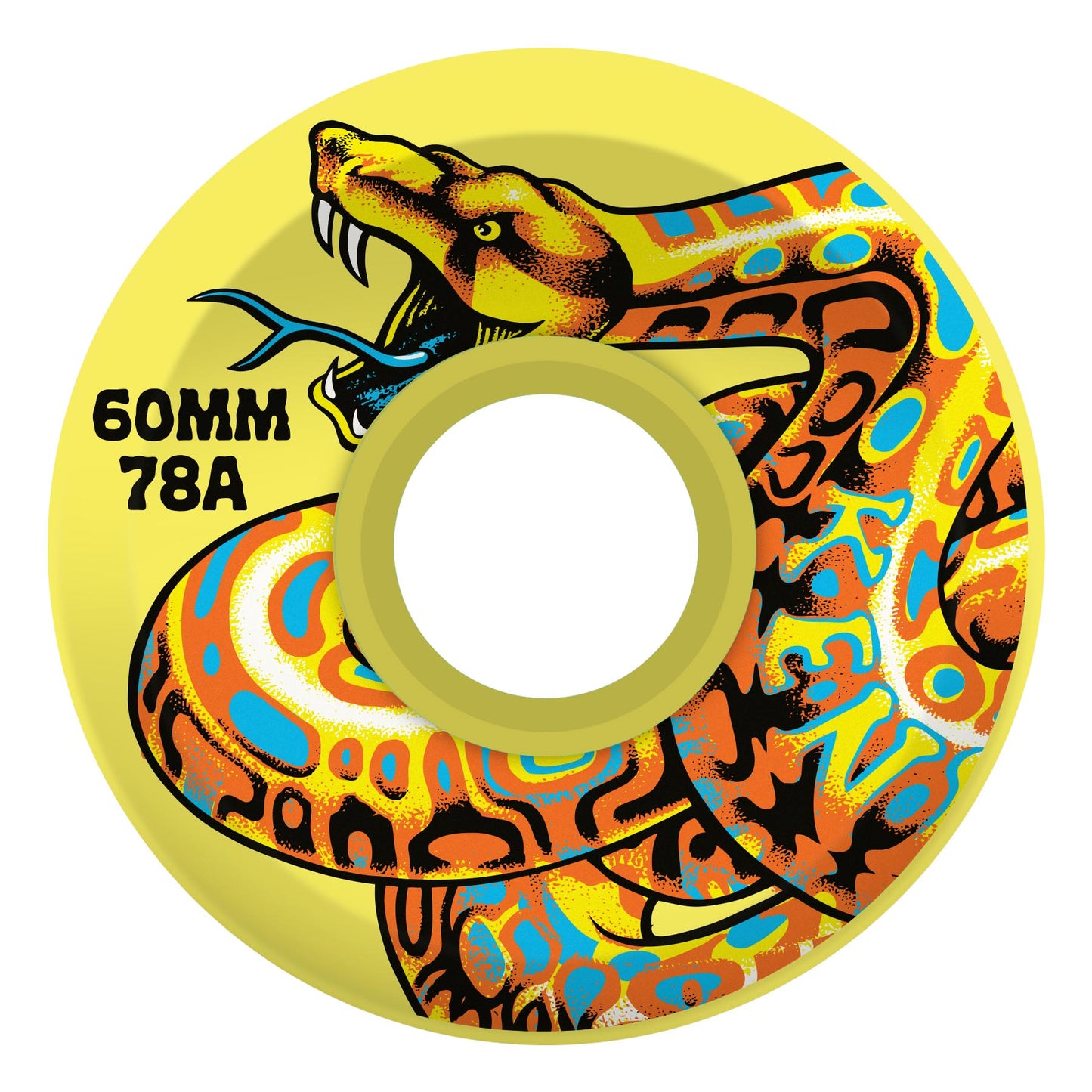 60mm Jeff Kendall Snake Yellow 78a Slime Balls Skateboard Wheels