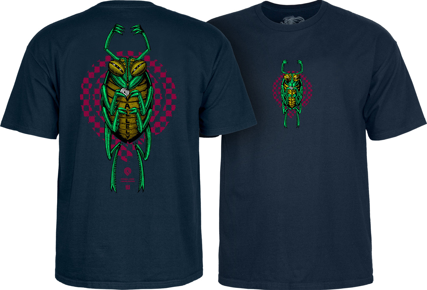 Powell Peralta Mike Vallely Bug T-Shirt Navy