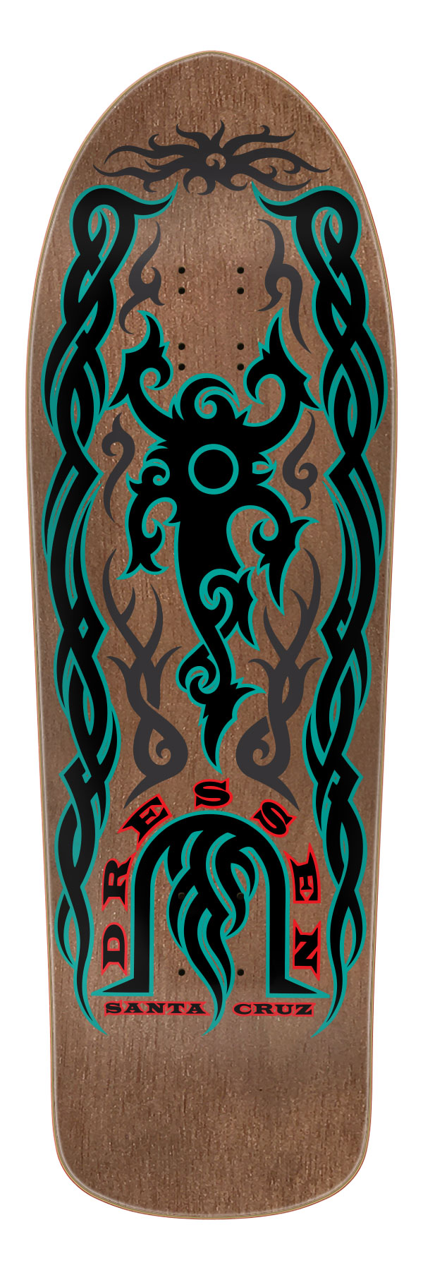 Dressen Tribal Reissue 9.9in x 31.4in Santa Cruz Old School Skateboard Deck
