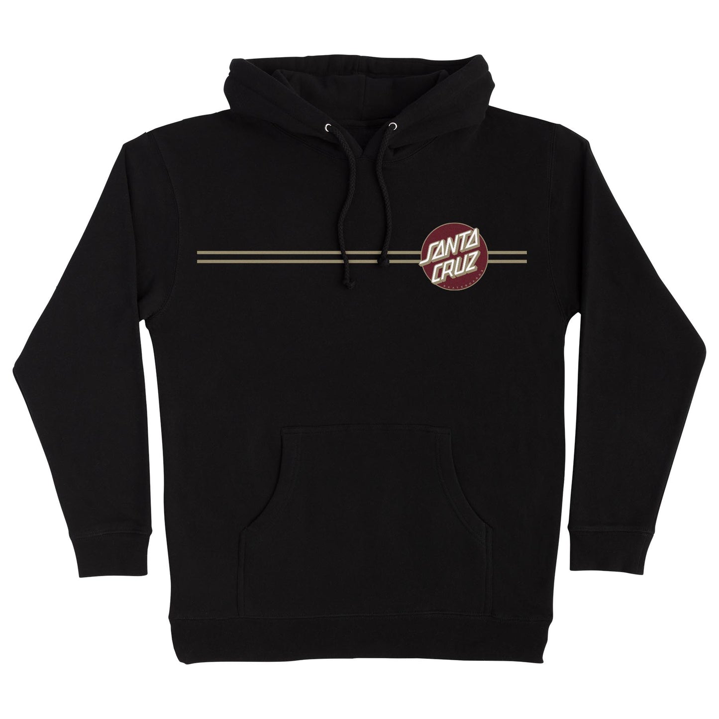 Other Dot Mens Santa Cruz Hoodie Sweatshirt Black w/ Burgandy