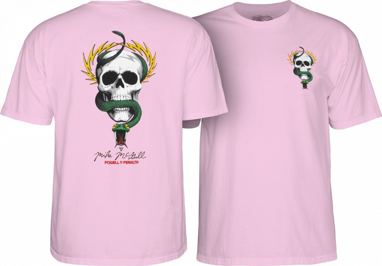 Powell Peralta Old School McGill Skull & Snake T-Shirt (Light Pink)