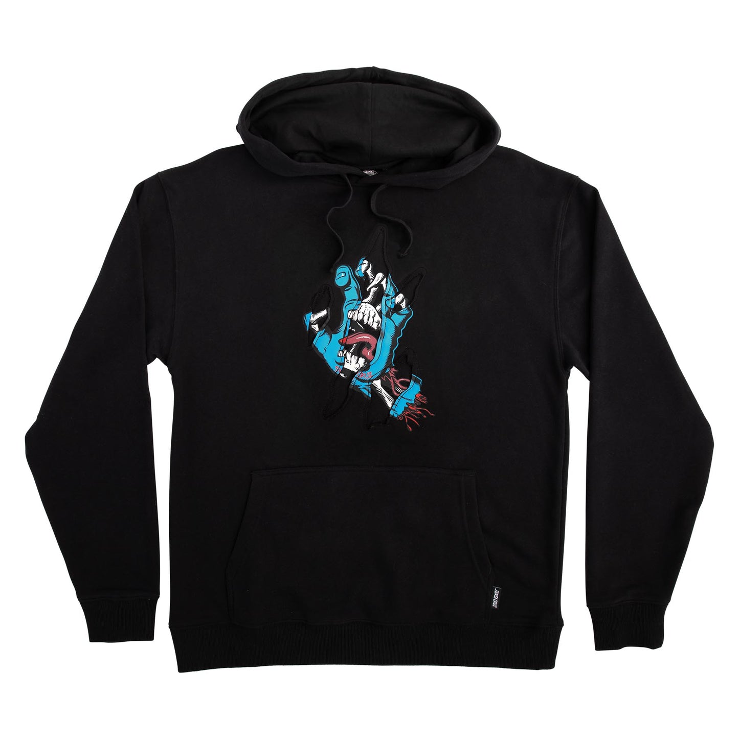 Torn Hand Mens Santa Cruz Hoodie Sweatshirt (Black)