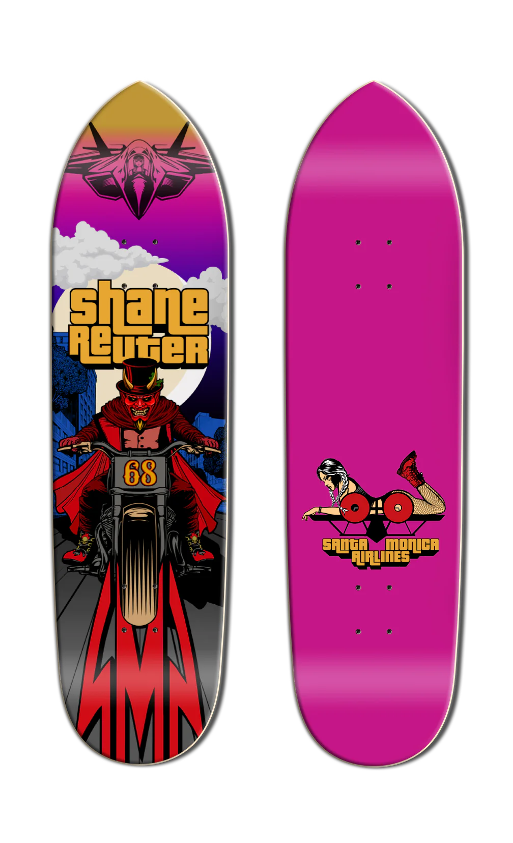 Old School SMA SHANE REUTER Skateboard Deck