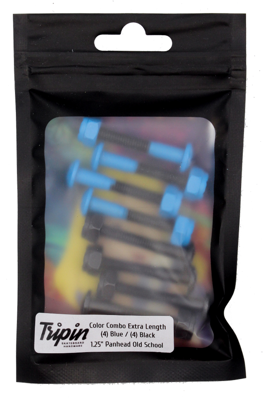 Tripin Sonic Blue 1.25" Phillips Hardware Panhead (Blue/Black)