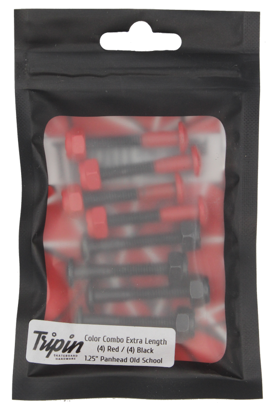 Tripin Red Hail-N 1.25" Phillips Hardware Panhead (Red/Black)