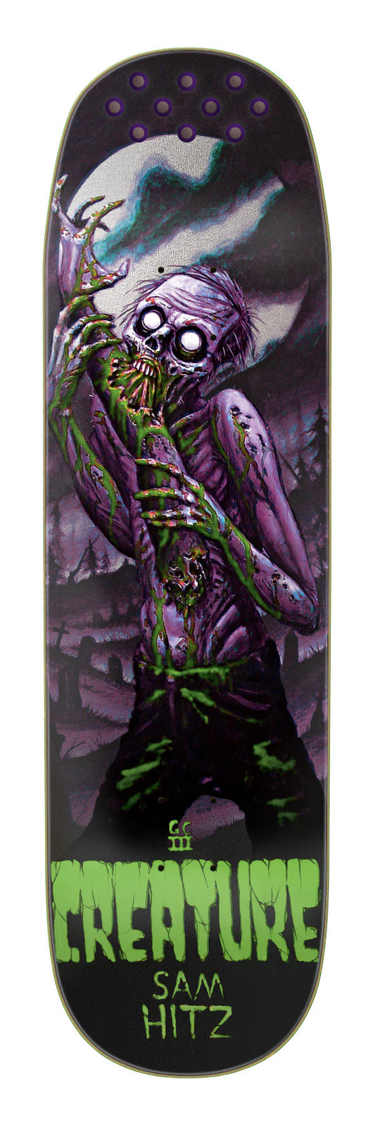 Creature Sam Hitz Feeding Time XX Skateboard Deck 9"