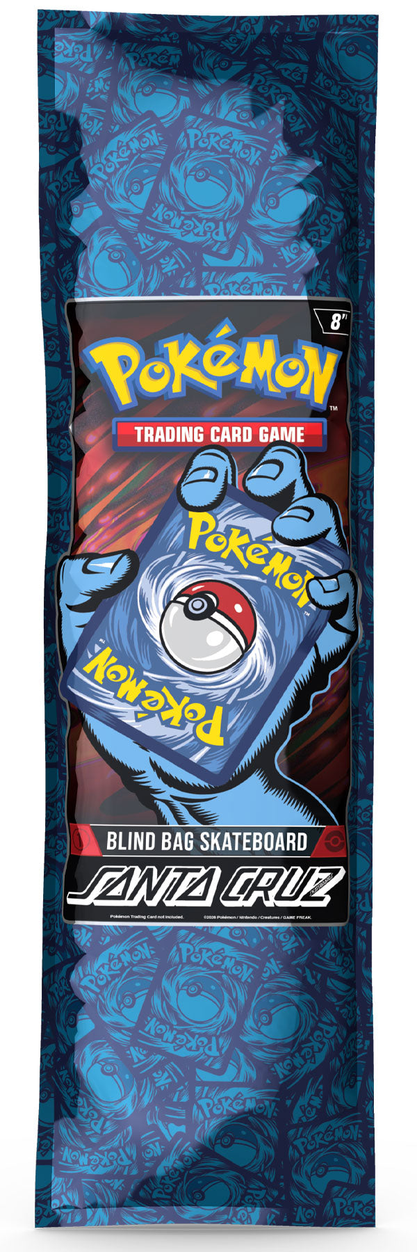 Pokémon TCG Blind Bag 8.0in x 31.6in Santa Cruz Skateboard Deck
