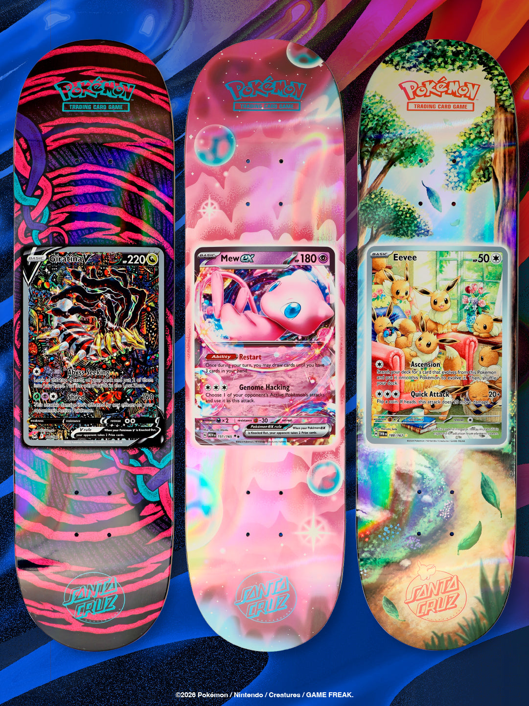 Pokémon TCG Blind Bag 8.0in x 31.6in Santa Cruz Skateboard Deck