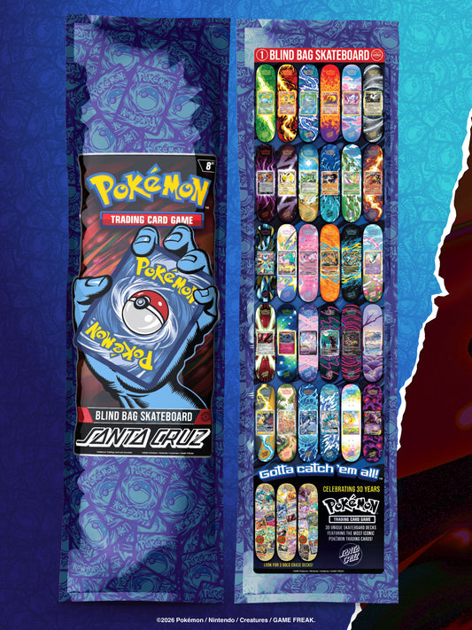 Pokémon TCG Blind Bag 8.0in x 31.6in Santa Cruz Skateboard Deck