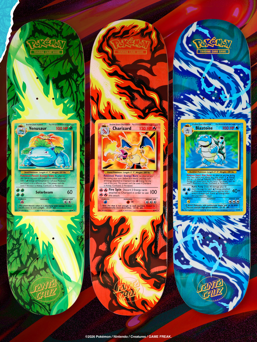 Pokémon TCG Blind Bag 8.0in x 31.6in Santa Cruz Skateboard Deck