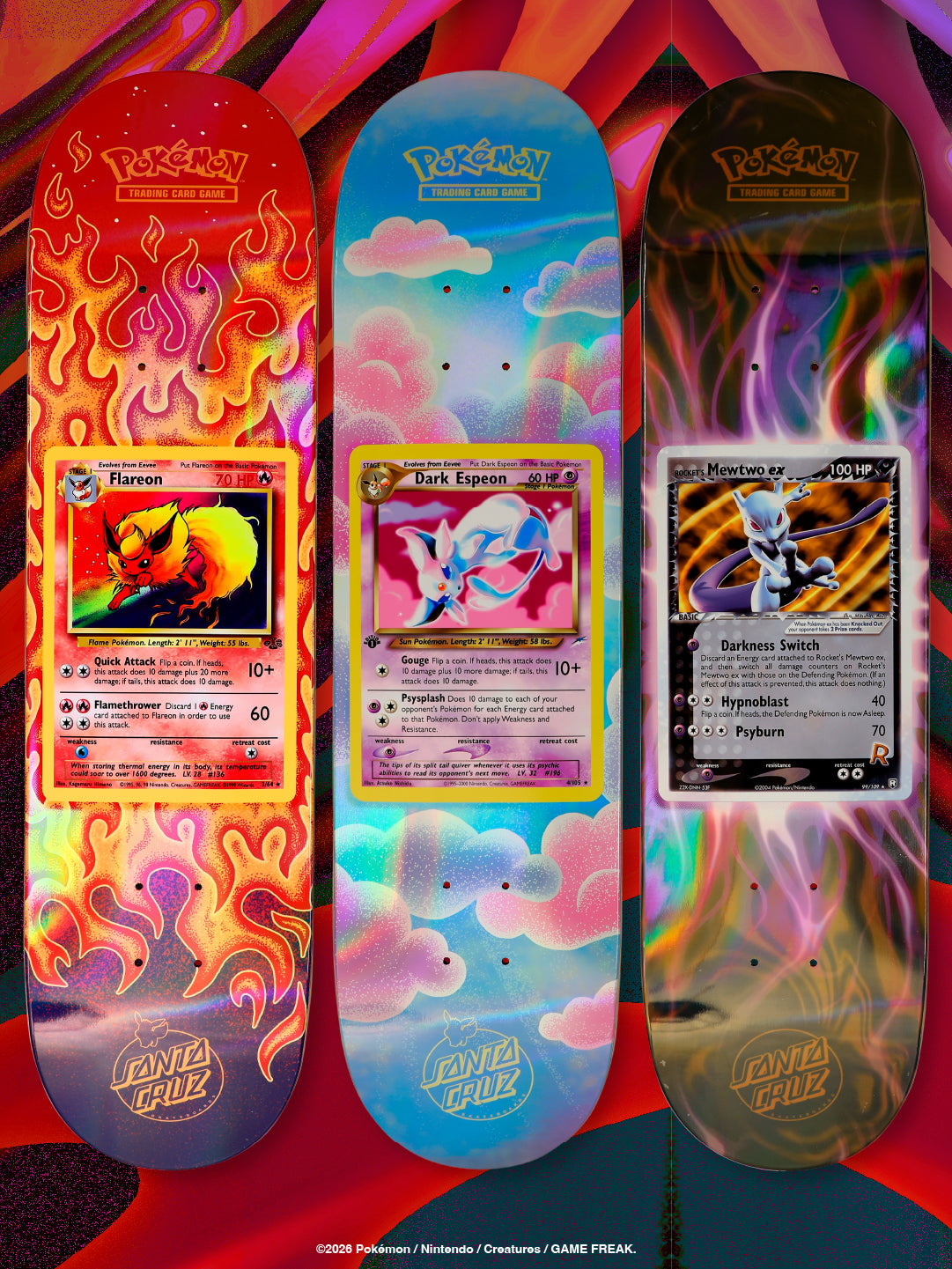 Pokémon TCG Blind Bag 8.0in x 31.6in Santa Cruz Skateboard Deck