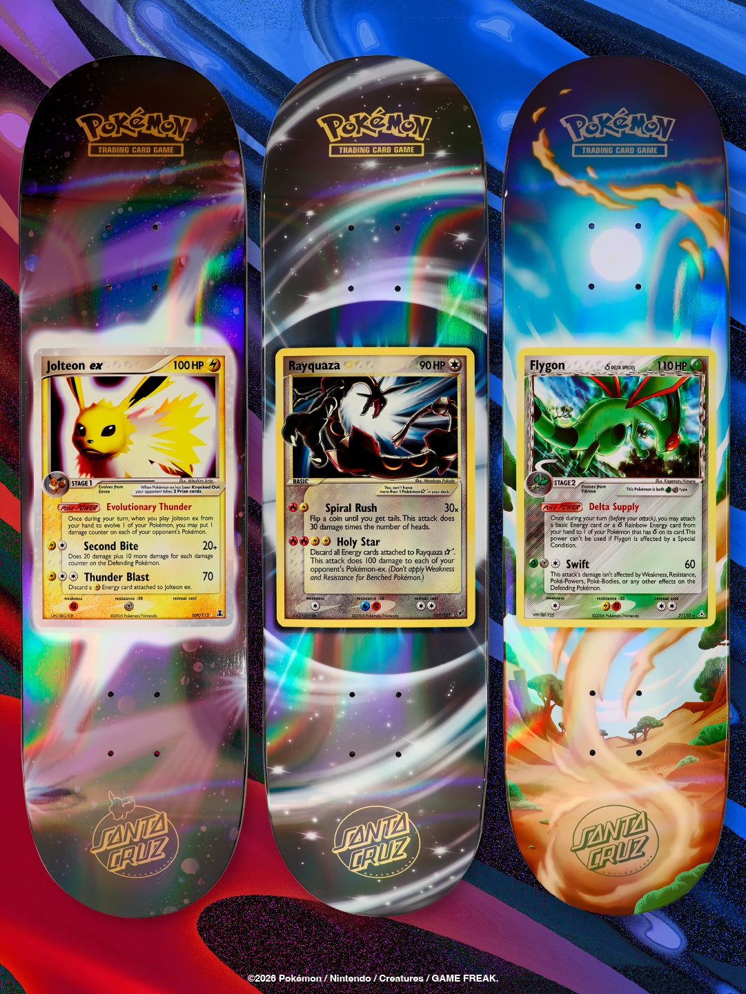 Pokémon TCG Blind Bag 8.0in x 31.6in Santa Cruz Skateboard Deck
