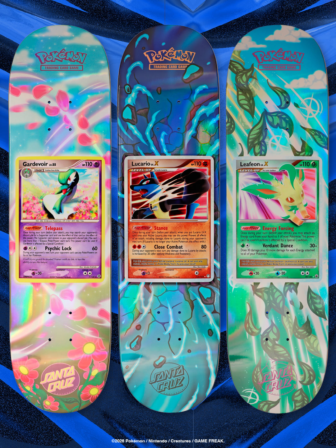 Pokémon TCG Blind Bag 8.0in x 31.6in Santa Cruz Skateboard Deck