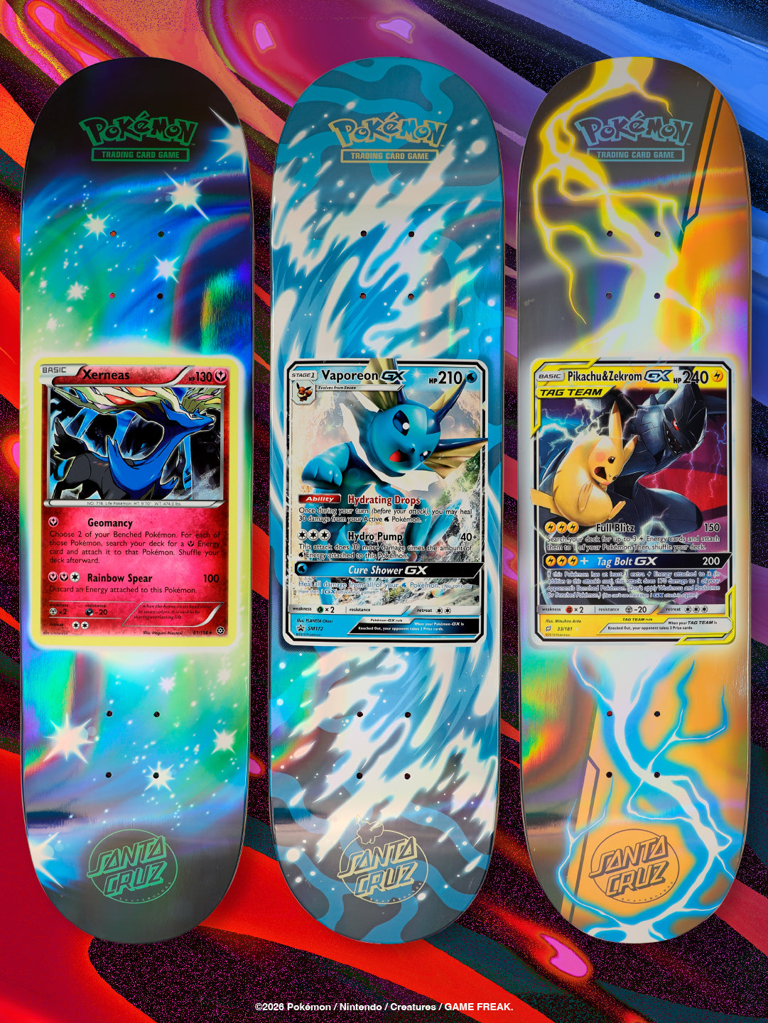 Pokémon TCG Blind Bag 8.0in x 31.6in Santa Cruz Skateboard Deck