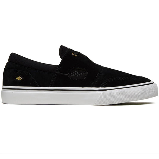 Emerica Servold Skate Shoes - Black/White/Gold
