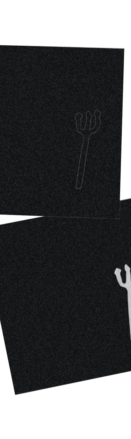 World Industries Skateboards Pitchfork Diecut Grip Squares - 10" x 10"