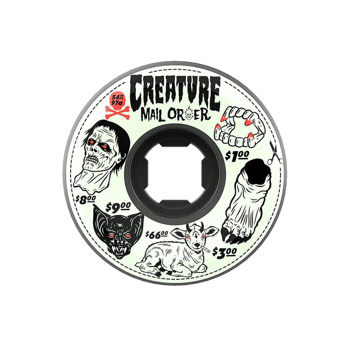 54mm Creature Mail Order Bloodsuckers 97a OJ Skateboard Wheels