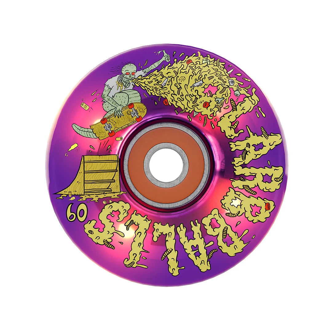 60mm Sam Hitz 78a Slime Balls Light Ups Skateboard Wheels