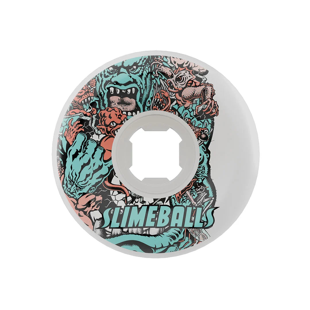 56mm Rob Roskopp Five Reissue 97a Full Combo Slime Balls Skateboard Wheels