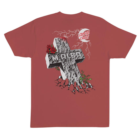 Santa Cruz Malba Tombstone Premium T-Shirt (Nantucket Red)