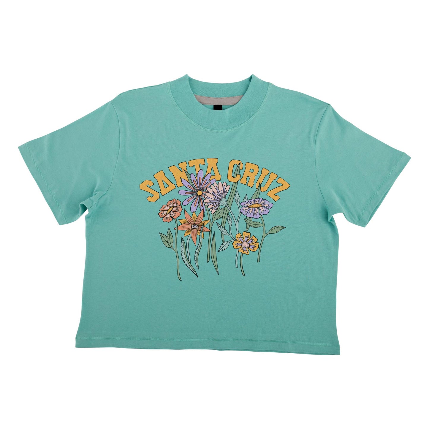 Santa Cruz Field Strip Crop Womens T-Shirt (Saltwater)