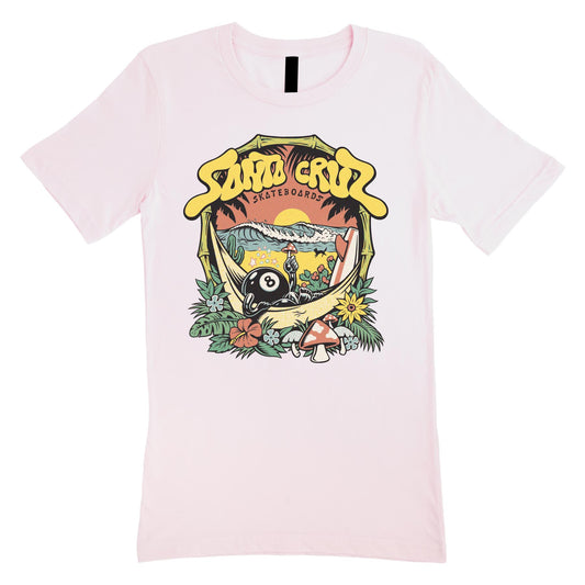 Santa Cruz Winkowski 8Baller Trip Front Relaxed Womens T-Shirt (Soft Pink)