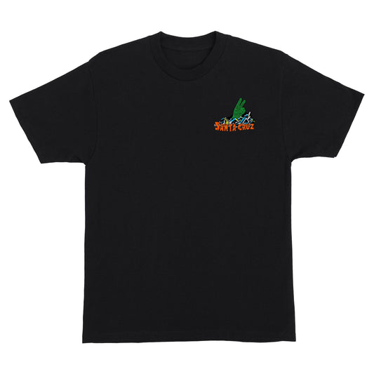 Santa Cruz Kendall Grid Hand S/S Heavyweight T-Shirt (Black)