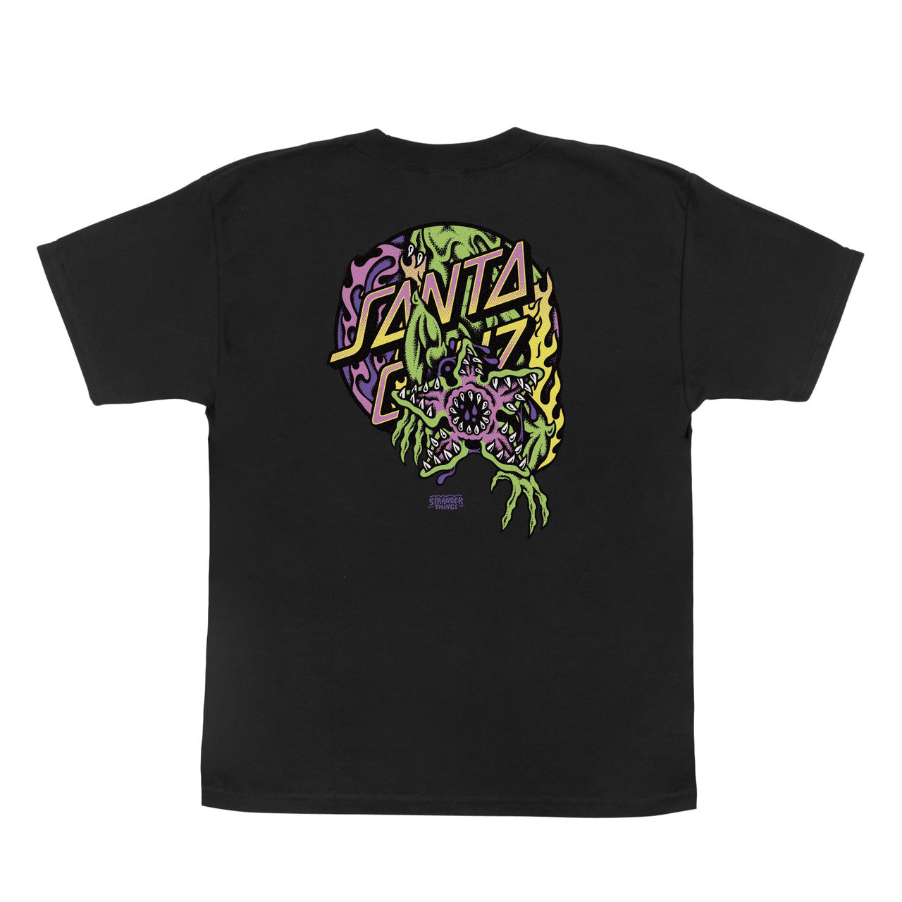 Santa Cruz Stranger Things Demogorgon Dot Youth T-Shirt (Black)