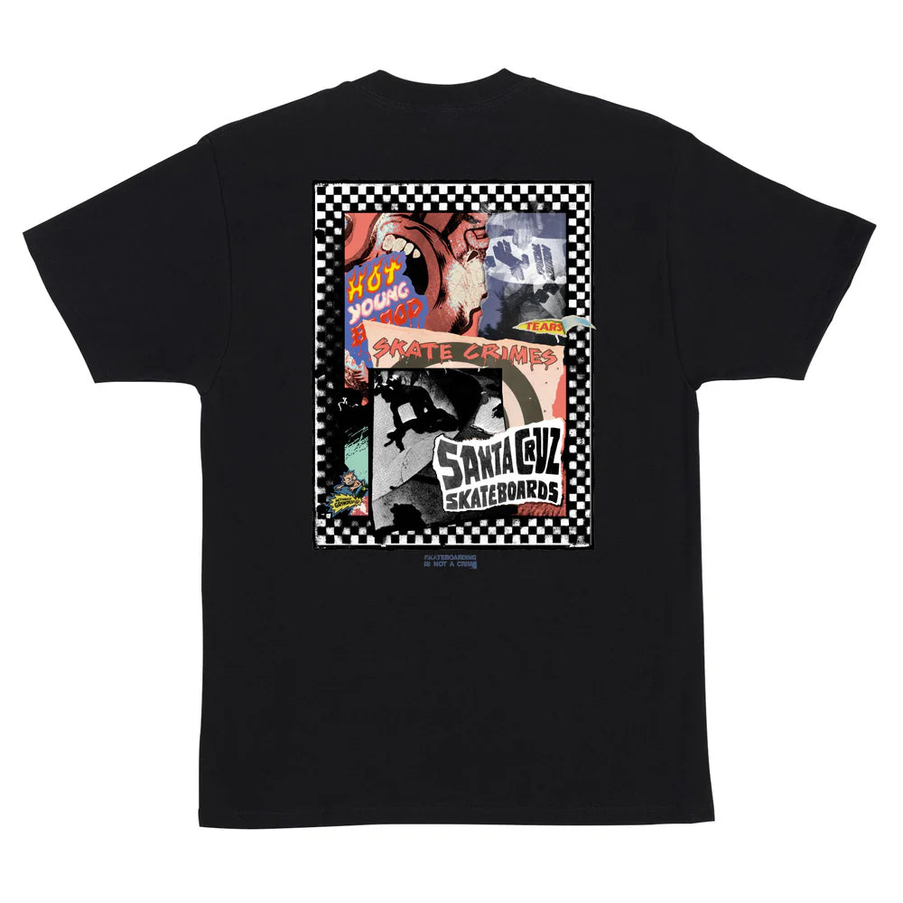 Santa Cruz Ad Collage Heavyweight T-Shirt - Black