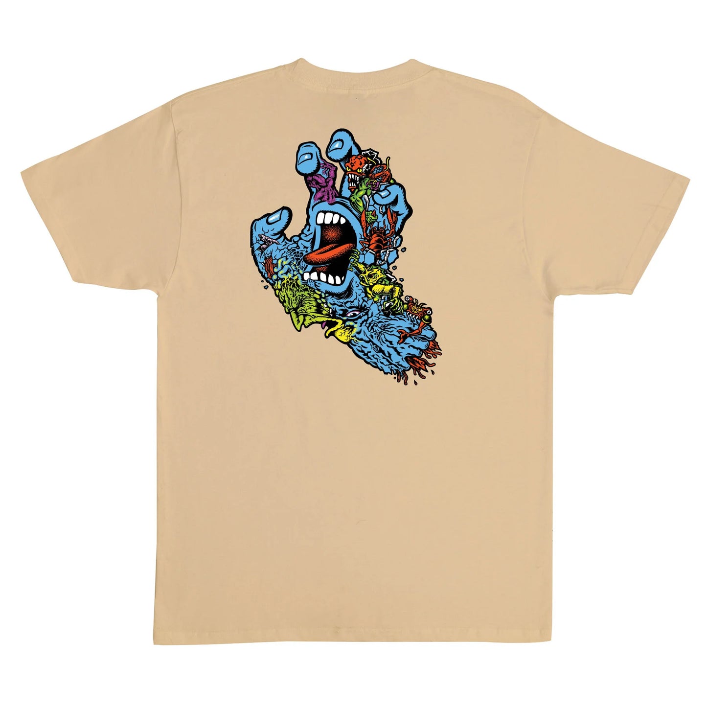 Santa Cruz Roskopp Screaming Five Heavyweight T-Shirt - Vegas Gold