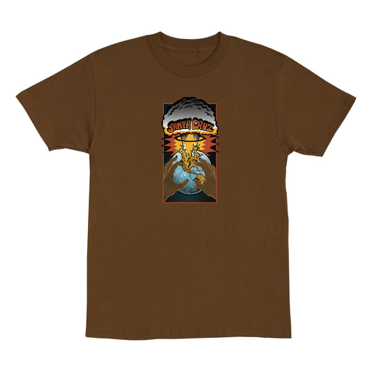 Kendall EOTW Front S/S Heavyweight T-Shirt Brown Santa Cruz