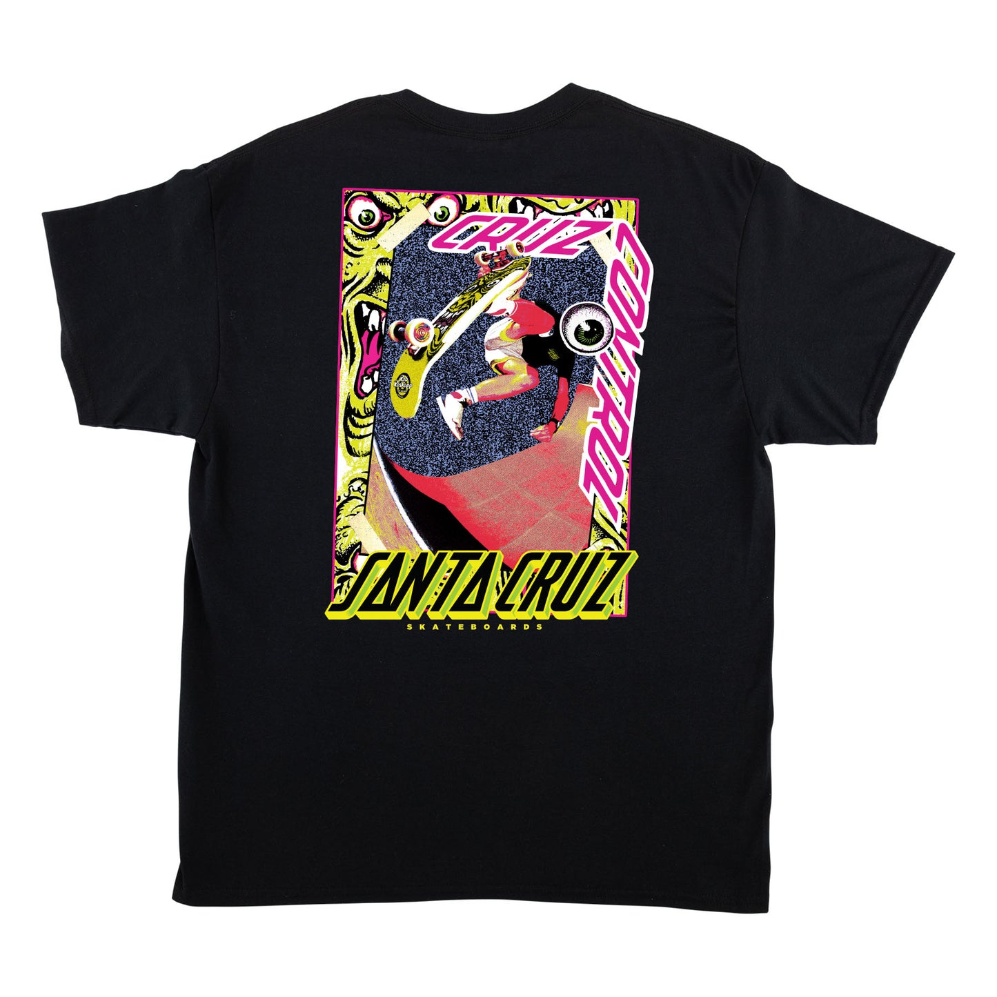 Roskopp Cruz Control S/S Heavyweight T-Shirt Black Santa Cruz
