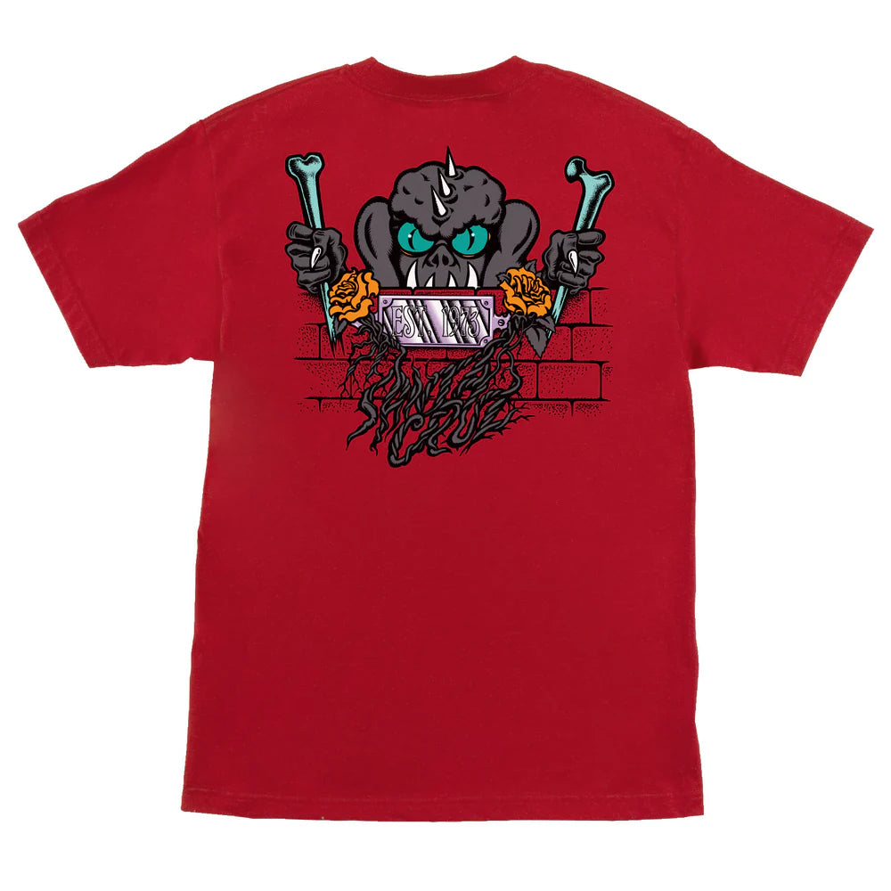 Rankine Monster Heavyweight T-Shirt Fuji Red Santa Cruz