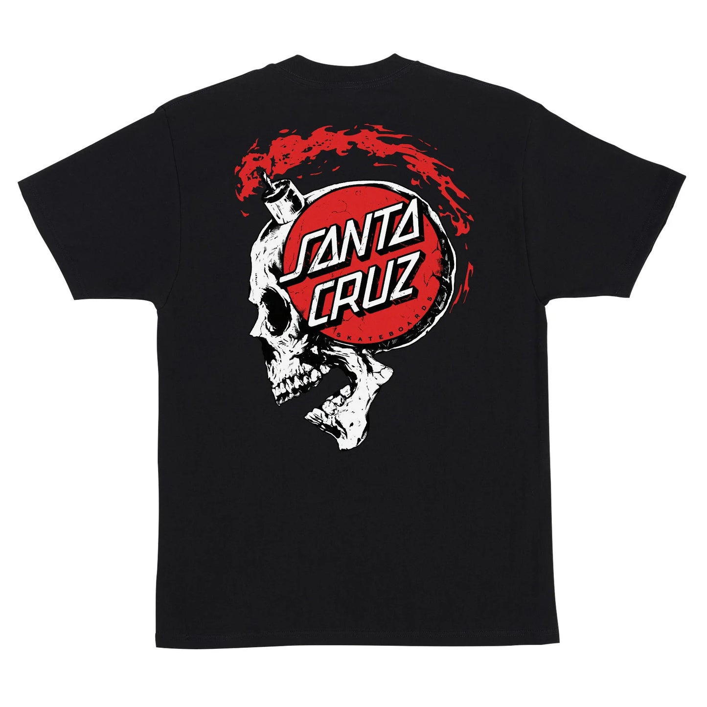 Short Fuse Heavyweight T-Shirt Black Santa Cruz