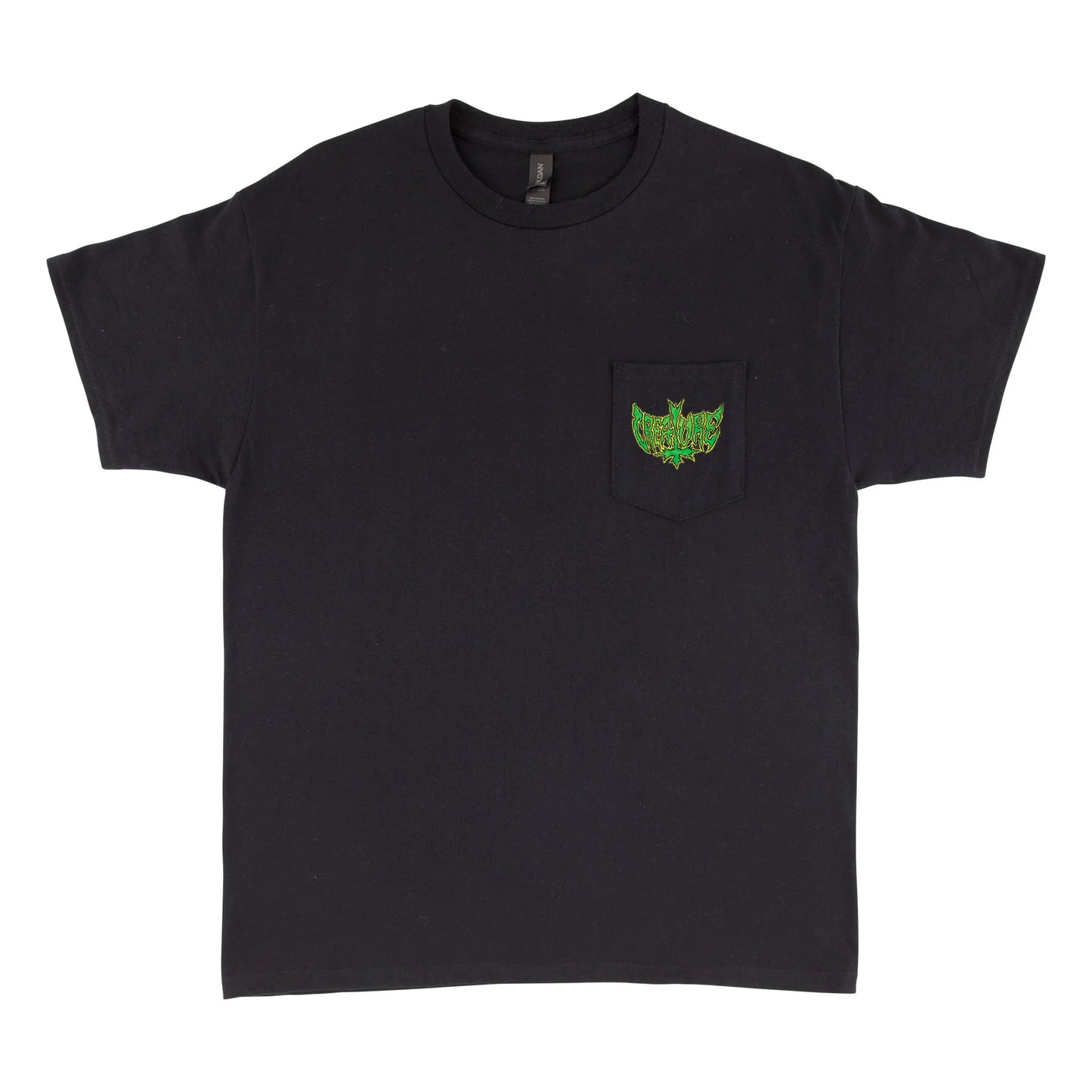 Gravette Hippie Skull Creature Pocket T-Shirt (Black)