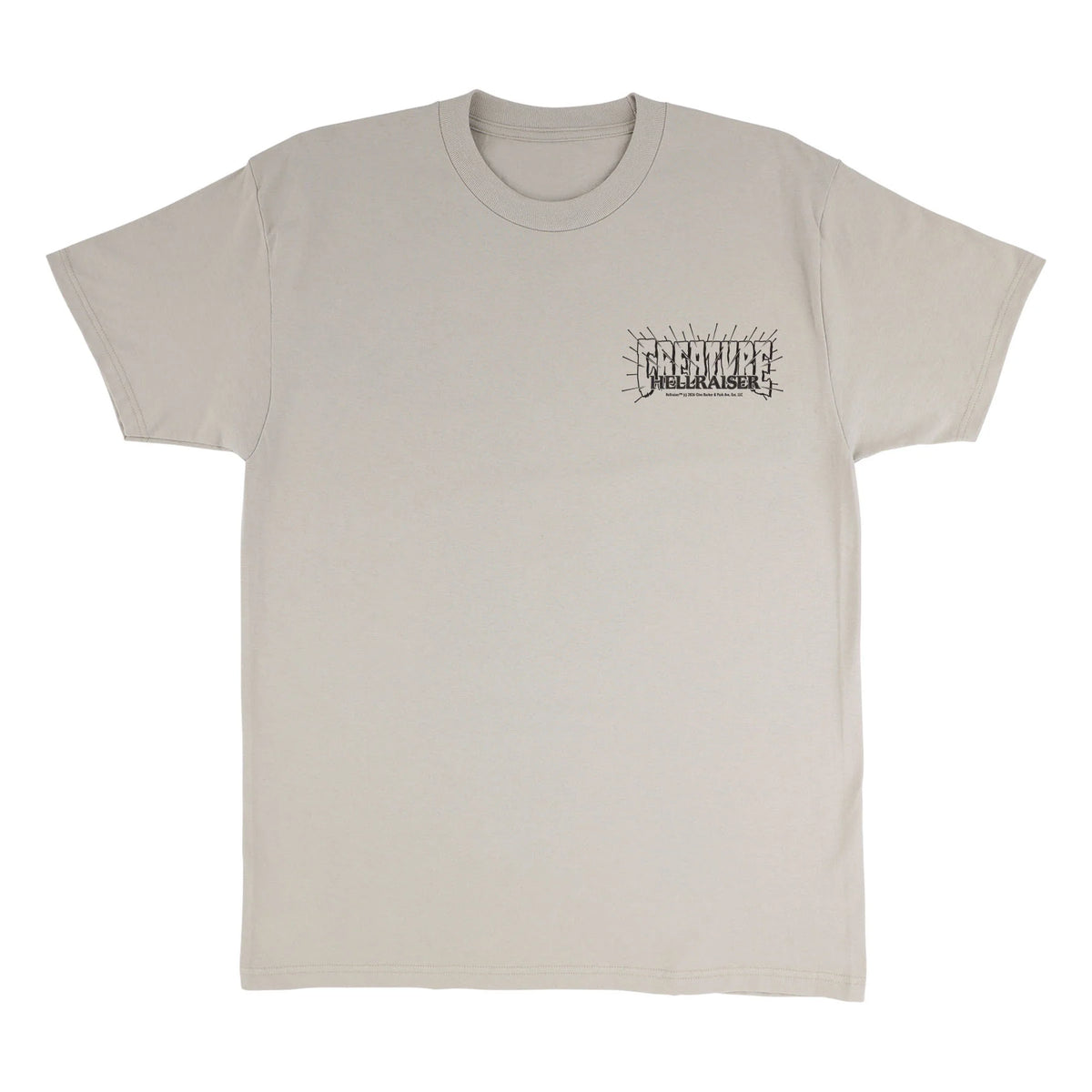 Hellraiser Creature T-Shirt  Standard Fit Heavyweight - Storm Grey Pigment