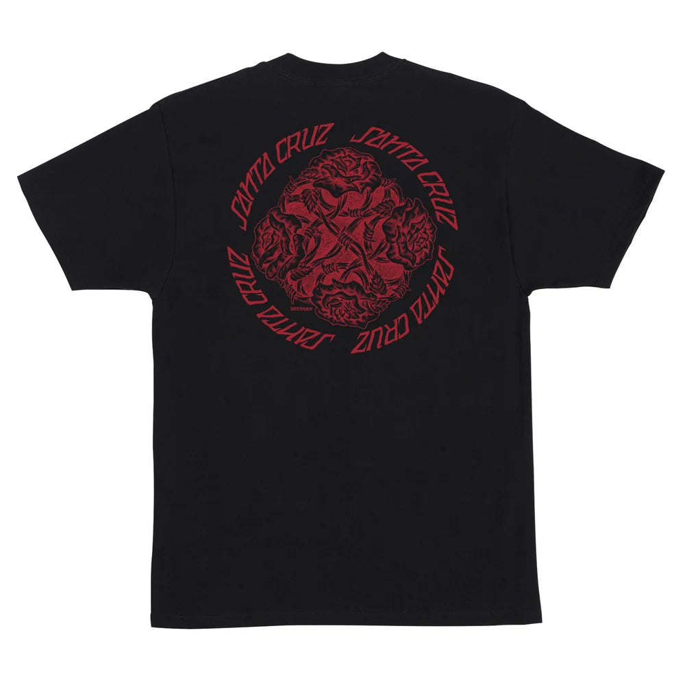 Dressen Pen Roses Santa Cruz T-Shirt  Standard Fit - Black