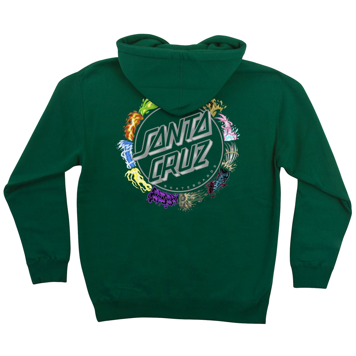 Pokémon Power Dot P/O Hooded Midweight Sweatshirt Santa Cruz - Forest Green