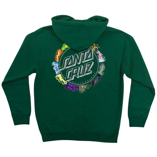 Pokémon Power Dot P/O Hooded Midweight Sweatshirt Santa Cruz - Forest Green