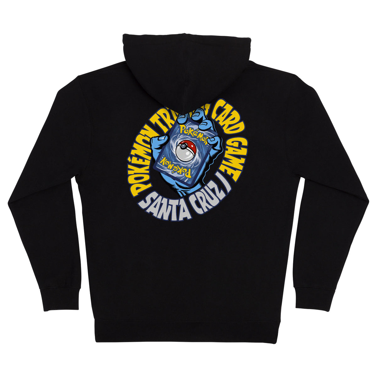 Pokémon TCG Hand Zip Hooded Heavyweight Sweatshirt Santa Cruz - Black