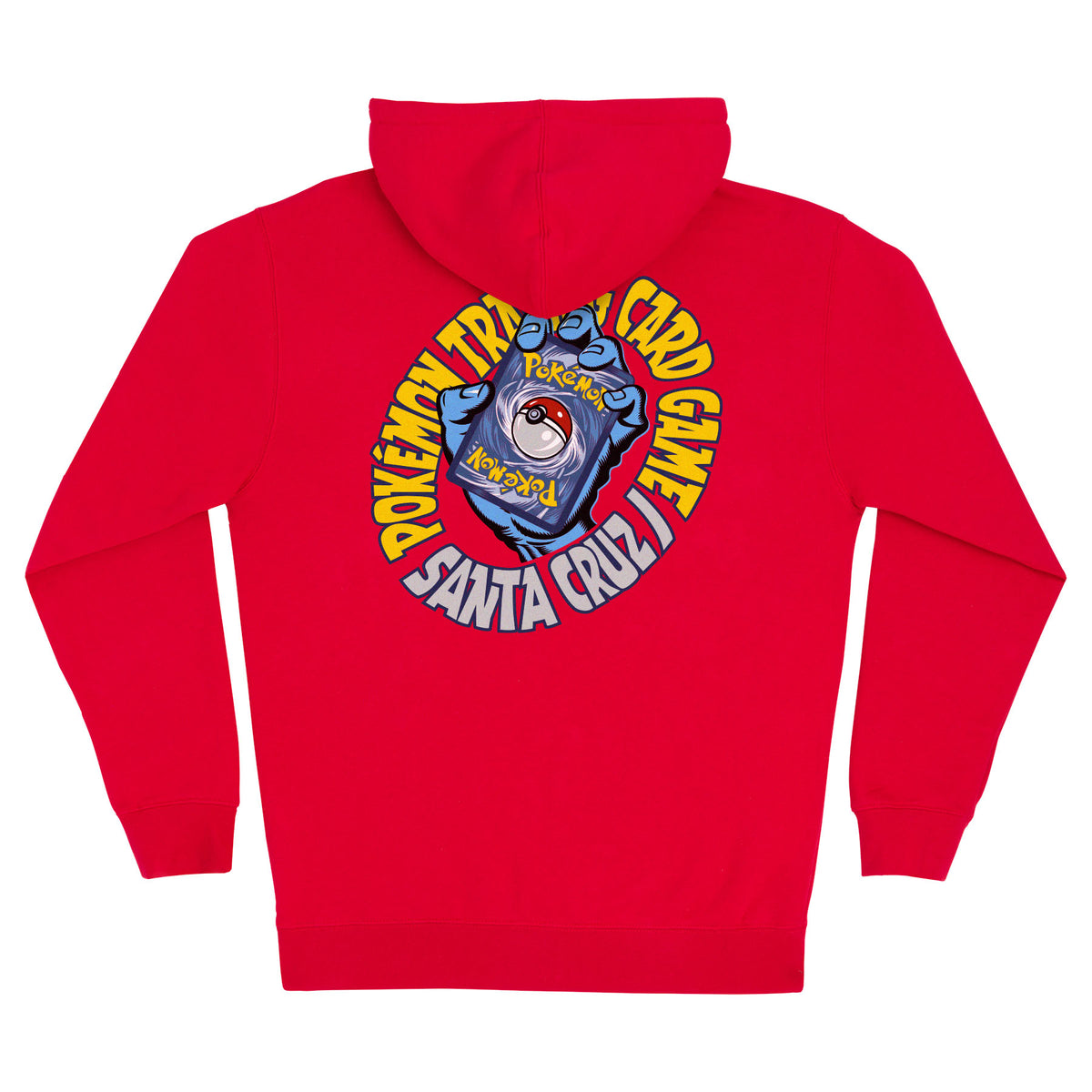 Pokémon TCG Hand Zip Hooded Heavyweight Sweatshirt Santa Cruz - Red