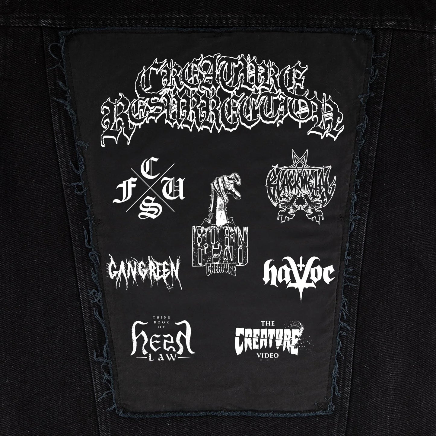 Creature Resurrection Mens Denim Vest - Black