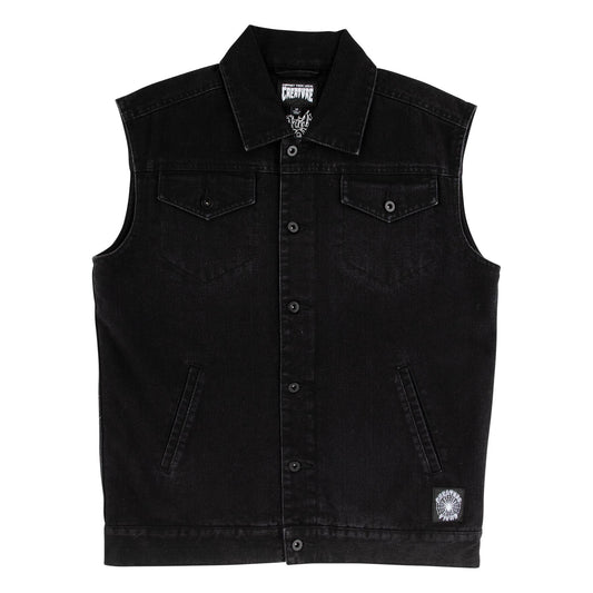 Creature Resurrection Mens Denim Vest - Black