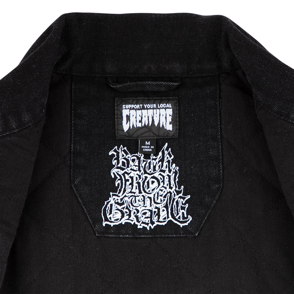 Creature Resurrection Mens Denim Vest - Black