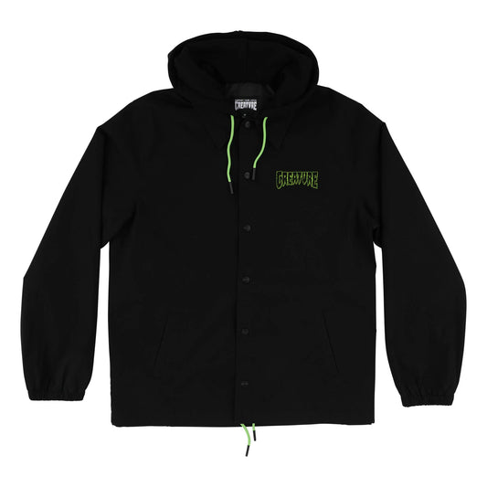 Gravette Cut And Tie Hooded Windbreaker L/S Jacket Creature (Black)