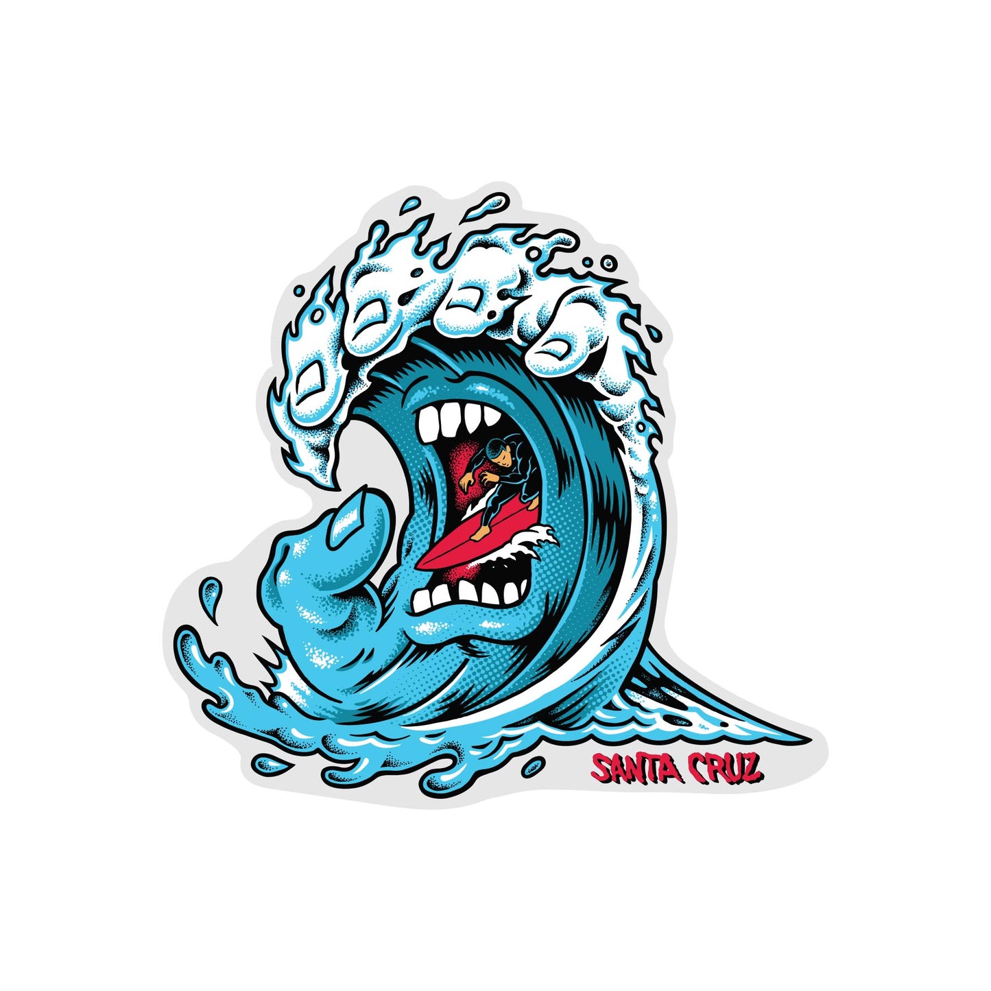 Santa Cruz Wave Hand Sticker