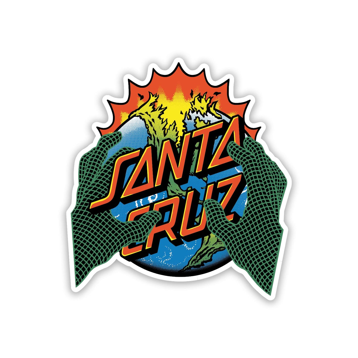 Santa Cruz Kendall End Of The Dot White Vinyl Sticker