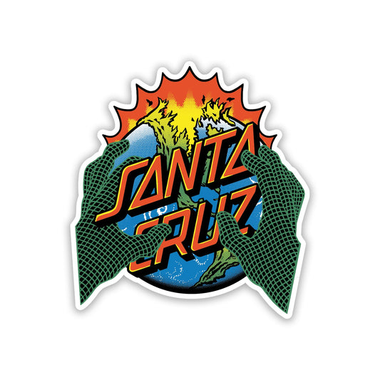 Santa Cruz Kendall End Of The Dot White Vinyl Sticker
