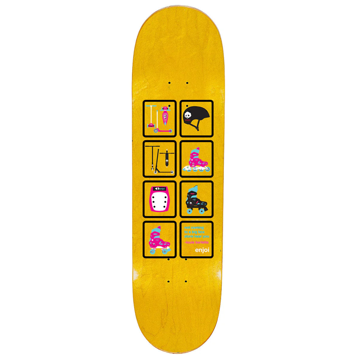 Enjoi Big Box Roller Skates R7 Skateboard Deck 8.25