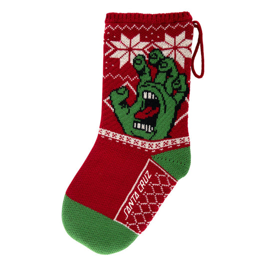 Santa Cruz Screaming Hand Stocking (Red/Green)